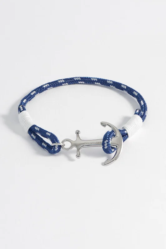 Eco-friendly wood bracelets-Mens Anchor Rope Bracelet