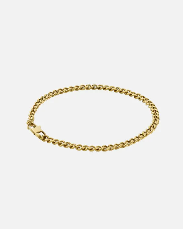 double-layered necklace for women-CUBAN 5MM BRACELET - GOLD