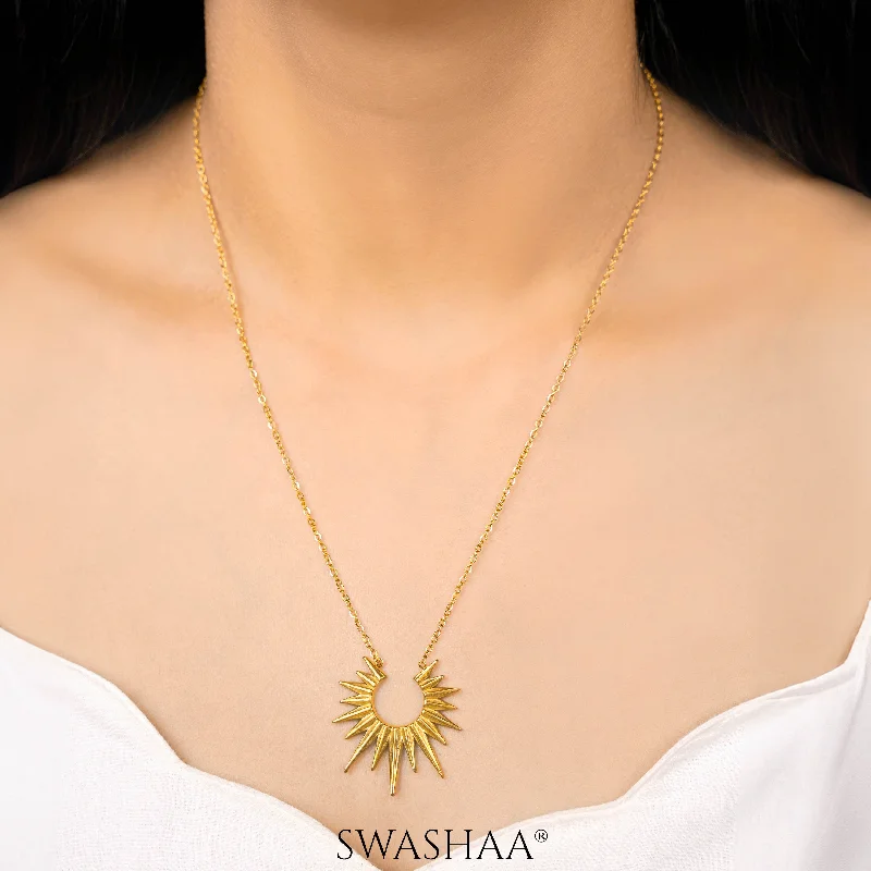 diamond pendant necklace for women-Suri 18K Gold Plated Necklace