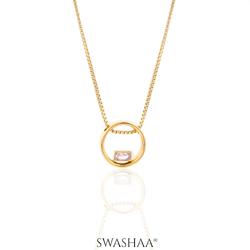 crystal pendant necklace for healing-Zara 18K Gold Plated Necklace