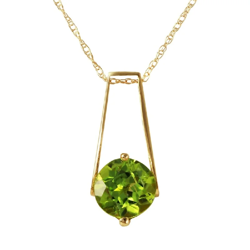 luxury diamond necklace for men-1.45 Carat 14K Gold London Nights Peridot Necklace