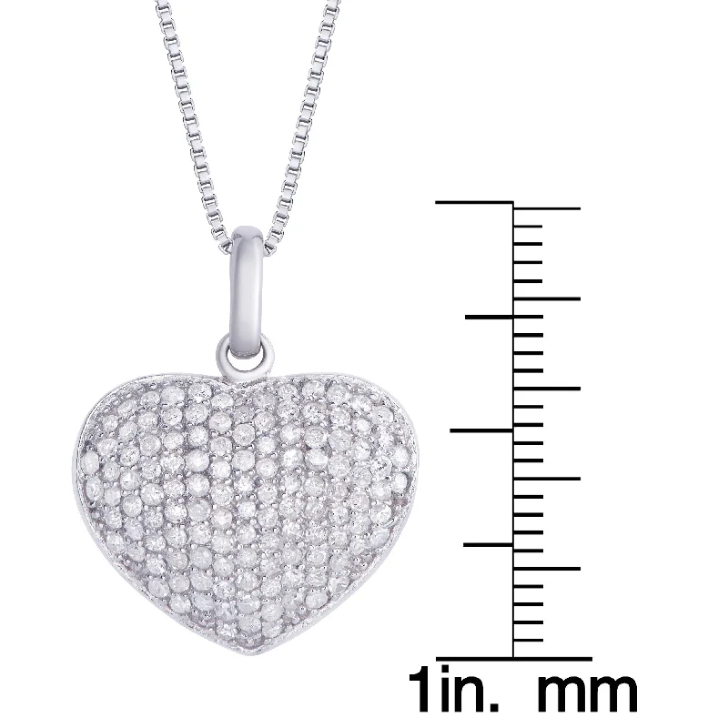 rose quartz crystal necklace-Victoria Townsend .925 Sterling Silver .60ct Diamond Heart Locket Pendant