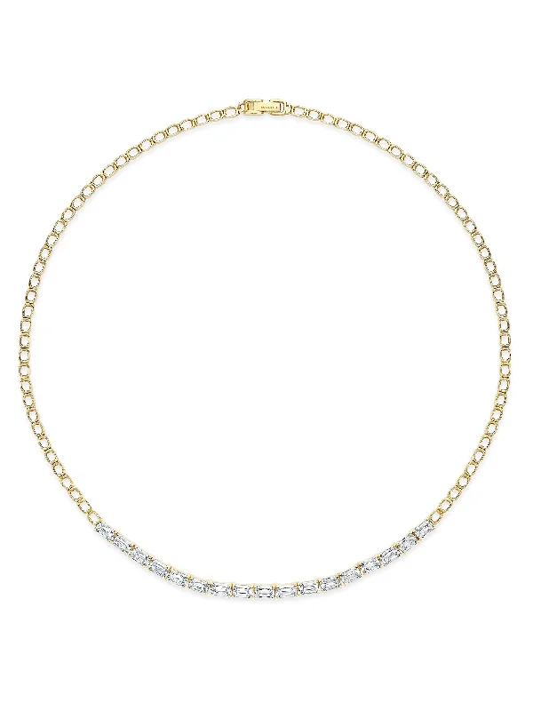 mother’s necklace with kids’ names-Classic Joni Ashoka Diamond Yellow Gold Necklace