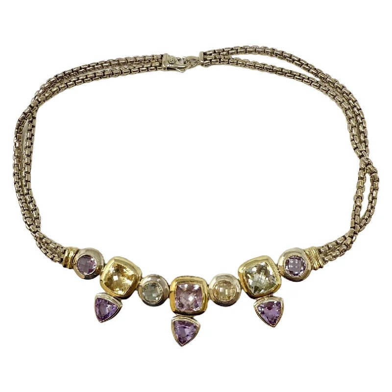 gemstone necklace for women-David Yurman Albion Collection Multi-stone Necklace