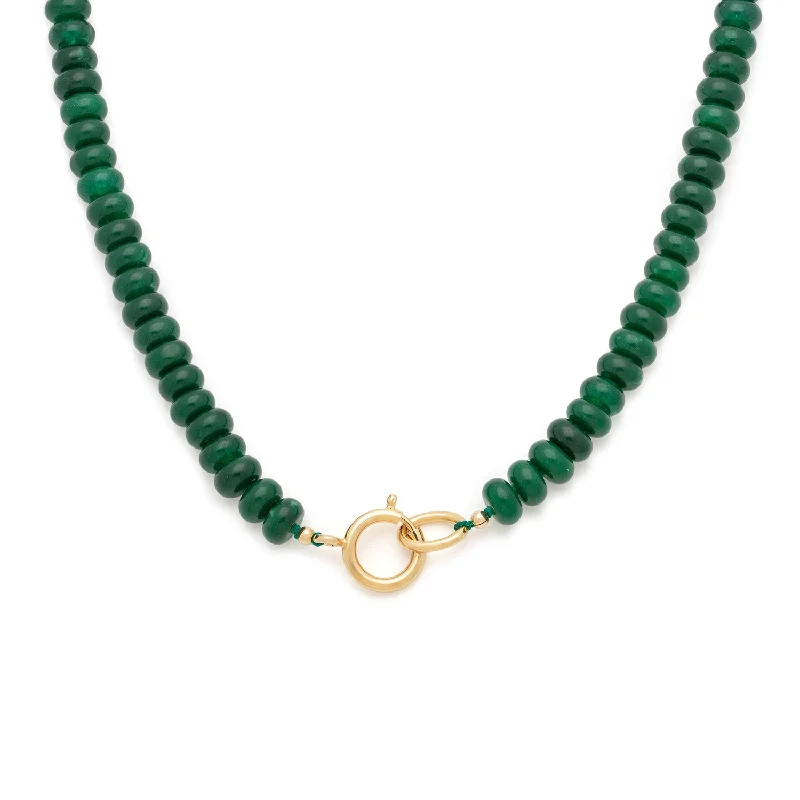 infinity symbol necklace-Gemstone Necklace | Green Quartz