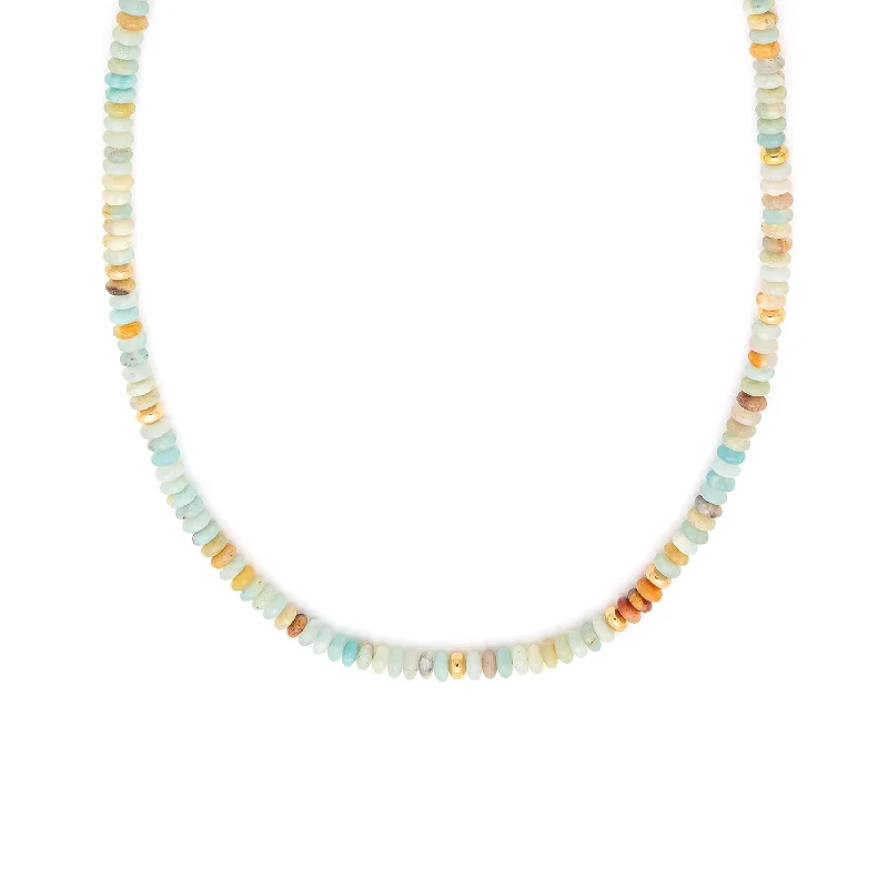 luxury pearl necklace for weddings-Gemstone Necklace | Peruvian Opal