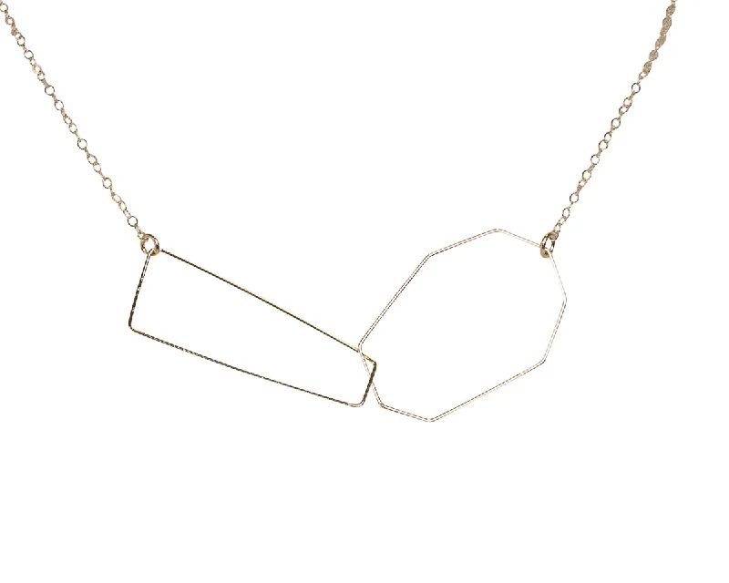 double-layered necklace for women-Geometry