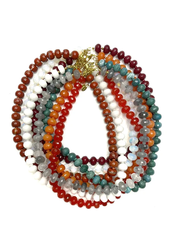 colorful beaded necklace for women-Elwood