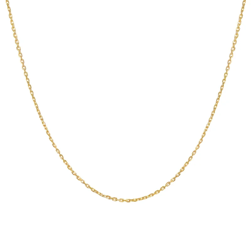 sparkling crystal pendant necklace-Silken Rolo Necklace | Solid 14k Gold