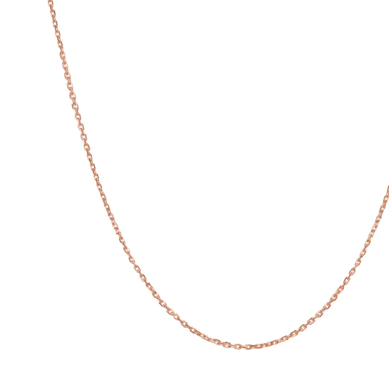 moon phase necklace for women-Silken Rolo Necklace | Solid 14k Rosegold