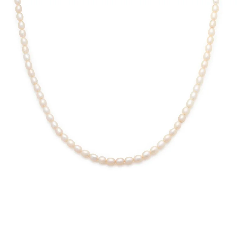 sterling silver infinity necklace-Sweetie Pearl Necklace