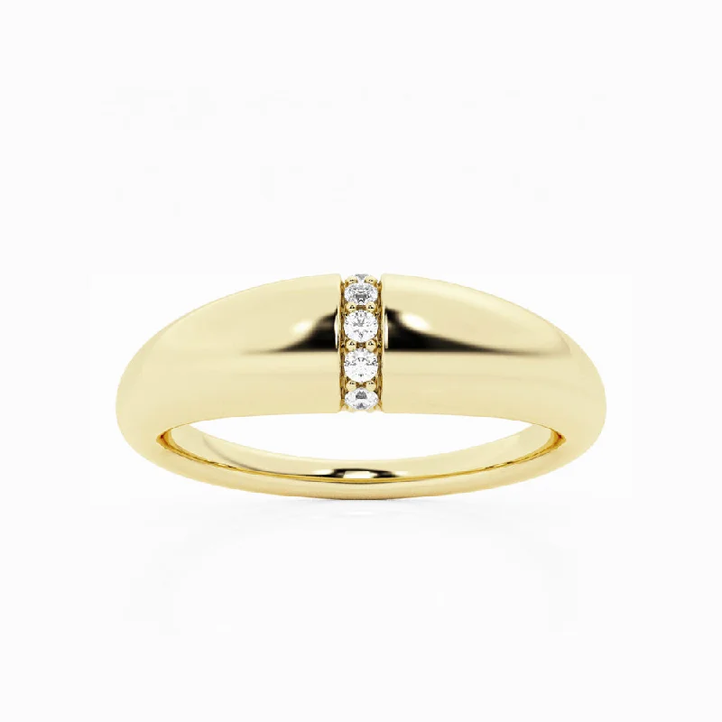 silver rings for women-Bombe Diamond Ring