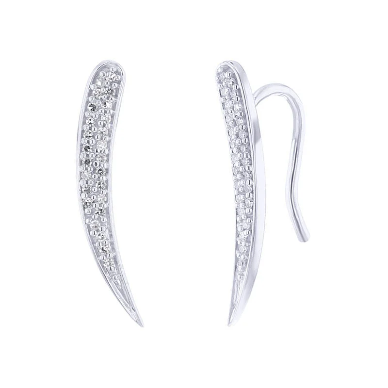 drop earrings for formal occasions -Circe Climber Diamond Earrings