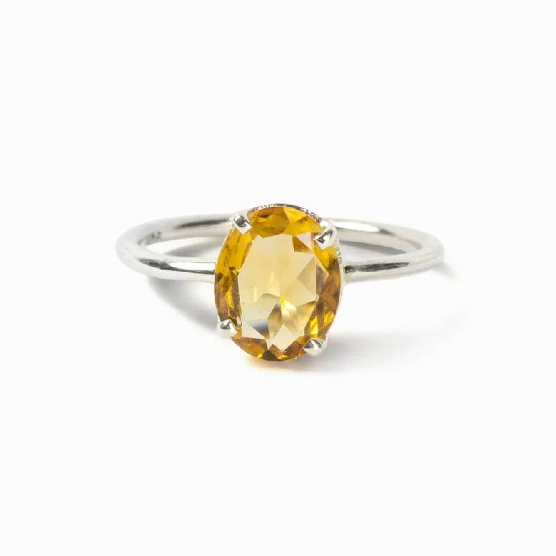 birthstone rings-Citrine Ring