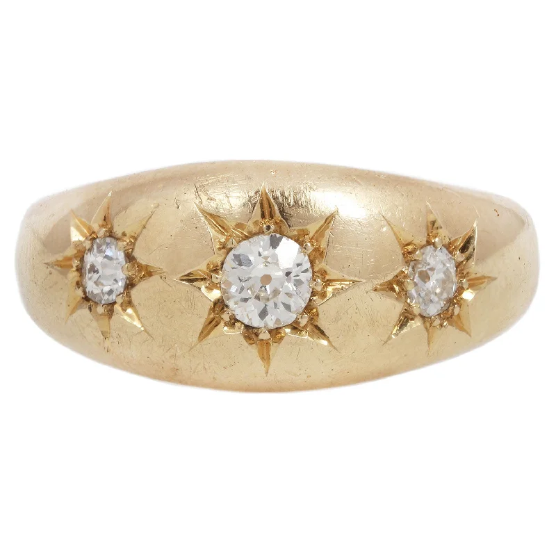 promise rings for best friends-Edwardian Diamond Star Ring