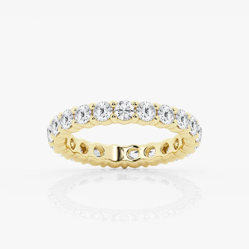 silver promise rings-Empowering Round Eternity Band