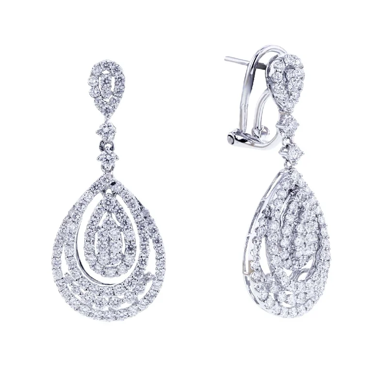 zirconia earrings for a sparkling effect -Gala Diamond Drop Earrings