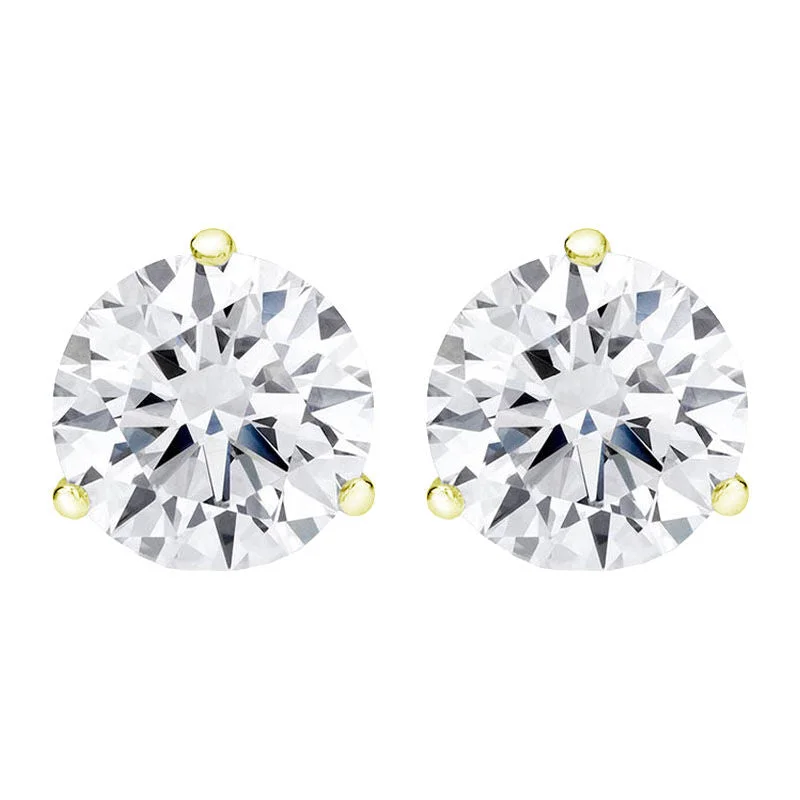 simple silver earrings for everyday elegance -Get Naked Diamond Stud Earrings 1 1/2ct