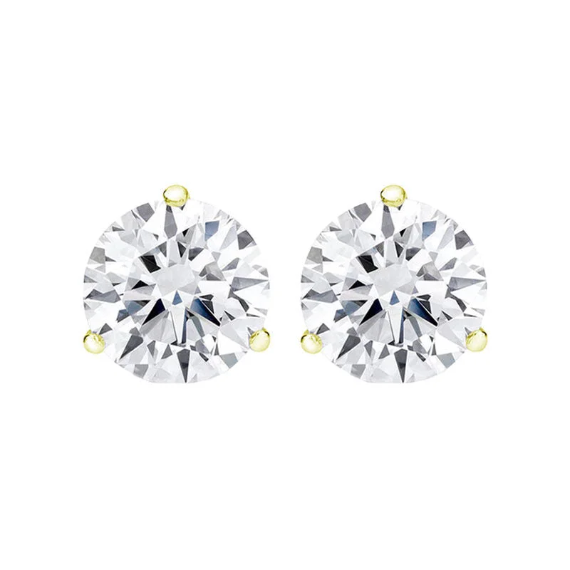 3D floral earrings for unique looks -Get Naked Diamond Stud Earrings 1/4ct