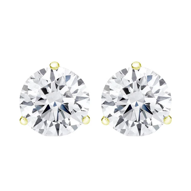 celestial earrings for star lovers -Get Naked Diamond Stud Earrings 3/4ct