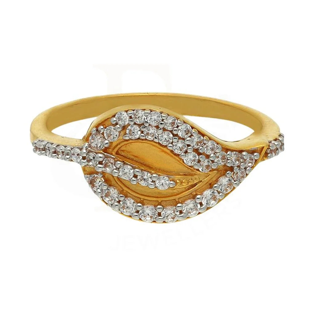 custom wedding bands-Gold Leaf Ring 22KT - FKJRN22K2823