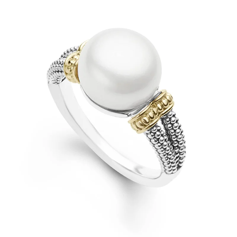 promise rings for her-Luna Caviar Pearl Statement Ring