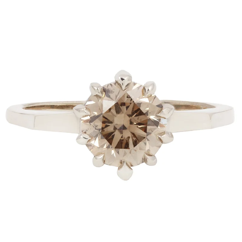 rose gold engagement rings-North Star Solitaire Ring