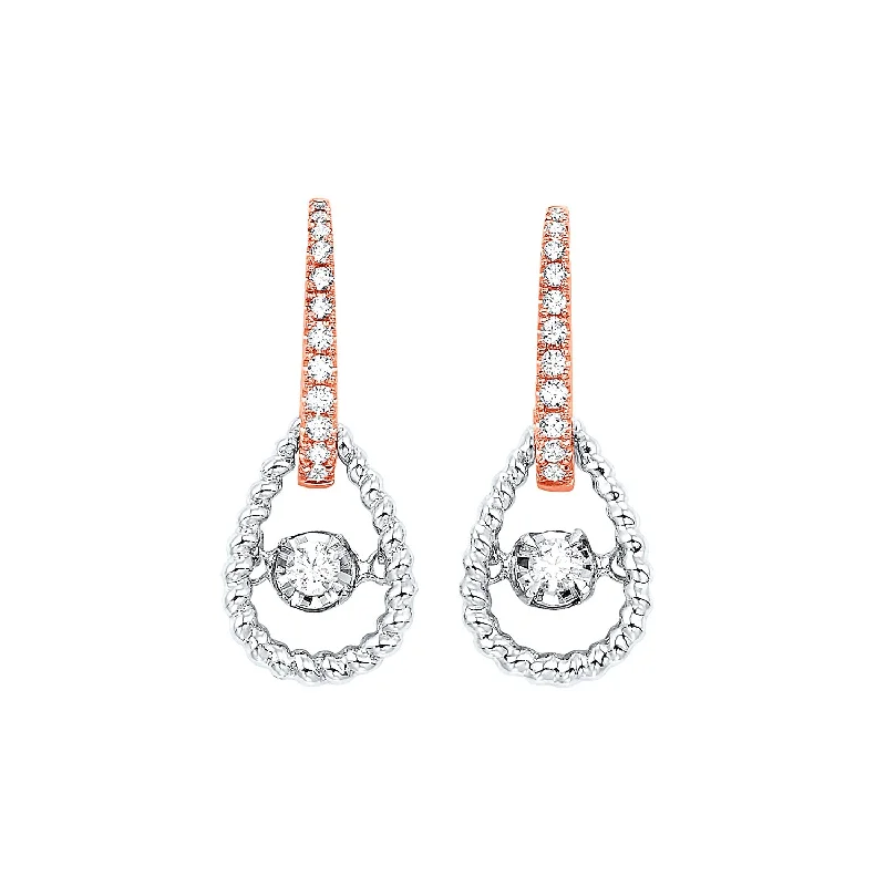 matching earrings for bracelets and necklaces -Pear Shaped Rhythm of Love Diamond Earrings