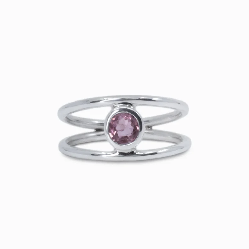 minimalist engagement rings-Pink Tourmaline Ring