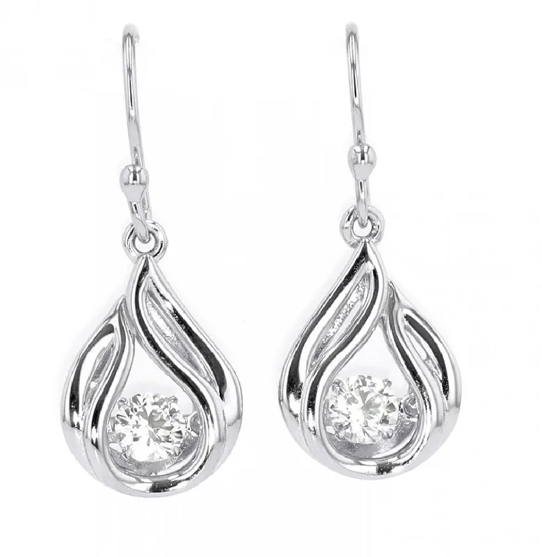 classy pearl earrings for sophisticated fashion -Rhythm of Love Cubic Zirconia Earrings