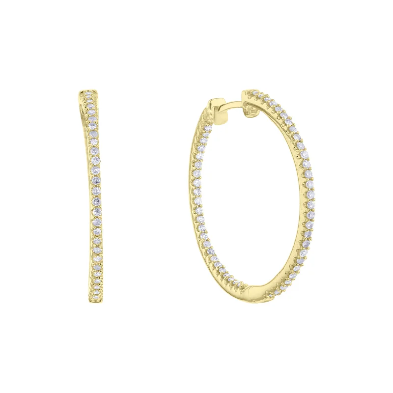 mismatched earrings for unique styles -Siri Diamond Hoop Earrings 1/2 ctw