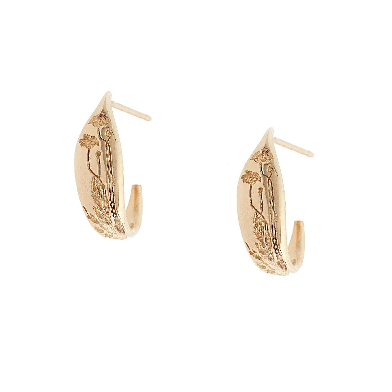 elegant ear hooks for classic looks -Nouveau Poppy Hoops