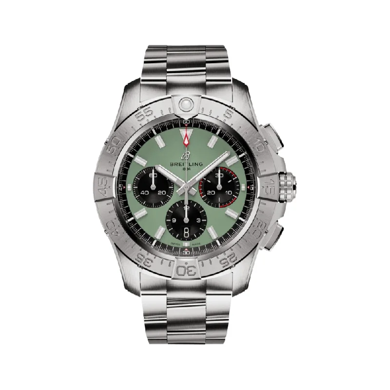 watches for fitness and health tracking -Avenger B01 Chronograph 44 Green Dial