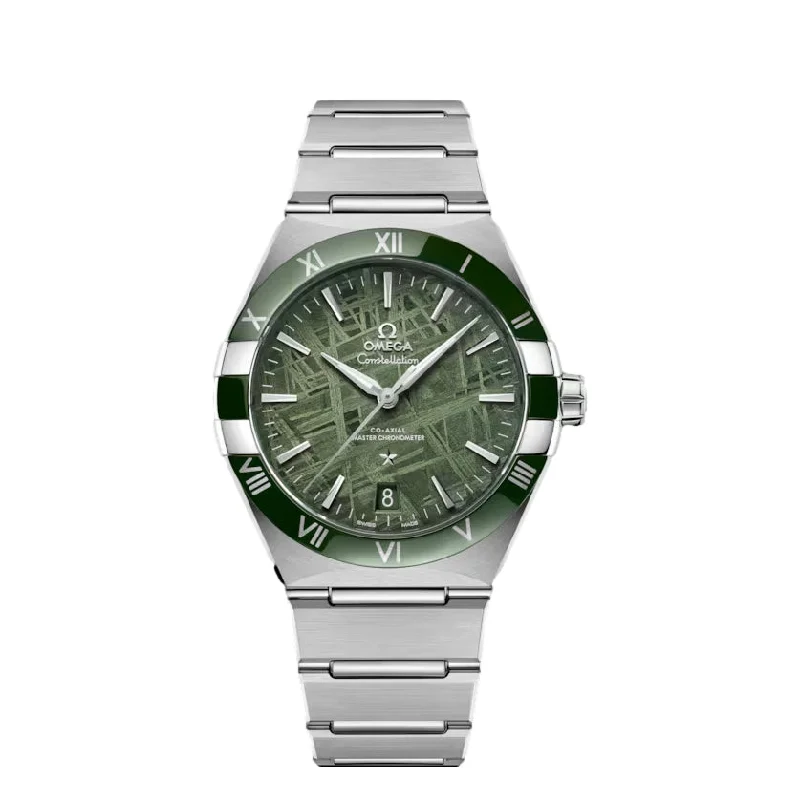 custom engraved watches for gifts -Constellation Co-Axial Master Chronometer 41 mm - Green Meteorite