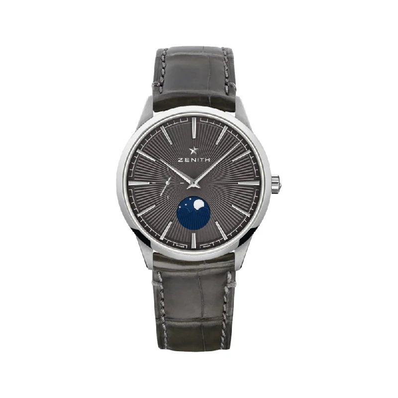 smartwatches with NFC payment support -Elite Moonphase  40.5 mm - Grey On Strap