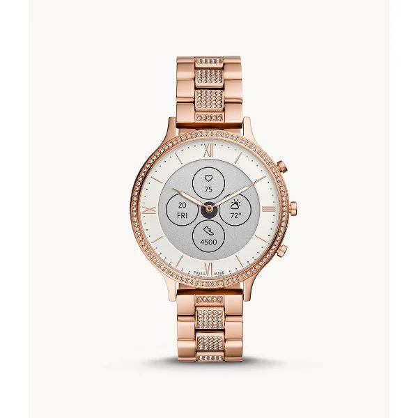 rose gold-plated watches for women -Q Charter Chronograph Women