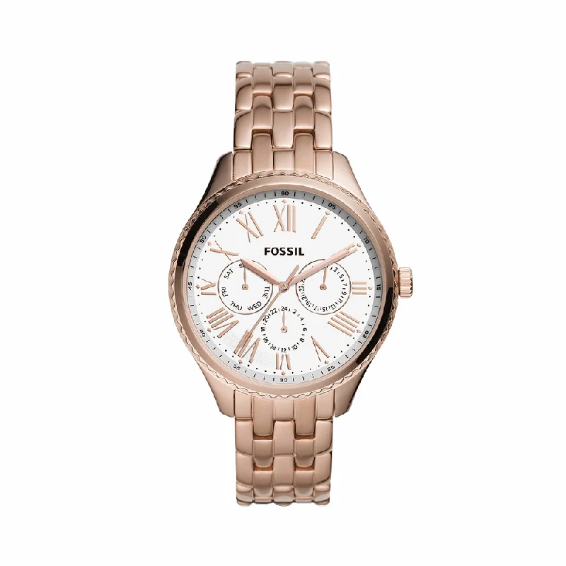 sporty watches for outdoor adventures -Fossil Redding Analog White Dial Women's Watch - BQ3576