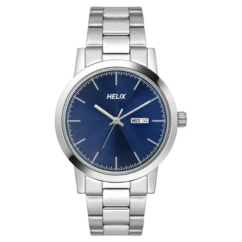 women’s watches for casual outfits -Helix Analog Men 39mm Blue Dial