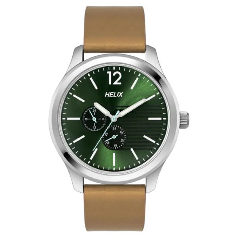 minimalist women’s watches for office wear -Helix Analog Men Green Dial