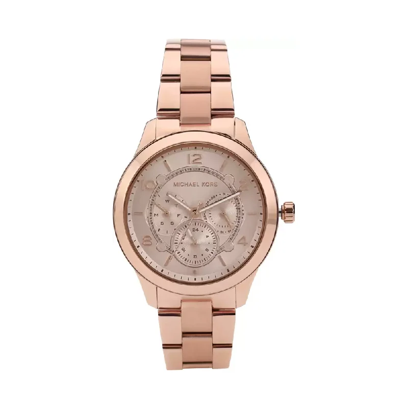 luxury watches for women with diamonds -Michael Kors Runway Analog Rose Gold Dial Women's Watch - MK6589