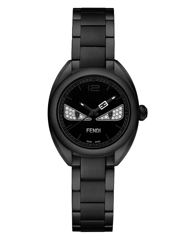 vintage-inspired watches for women -Fendi - Momento Bugs Black Dial - F215621000D3 - 781029