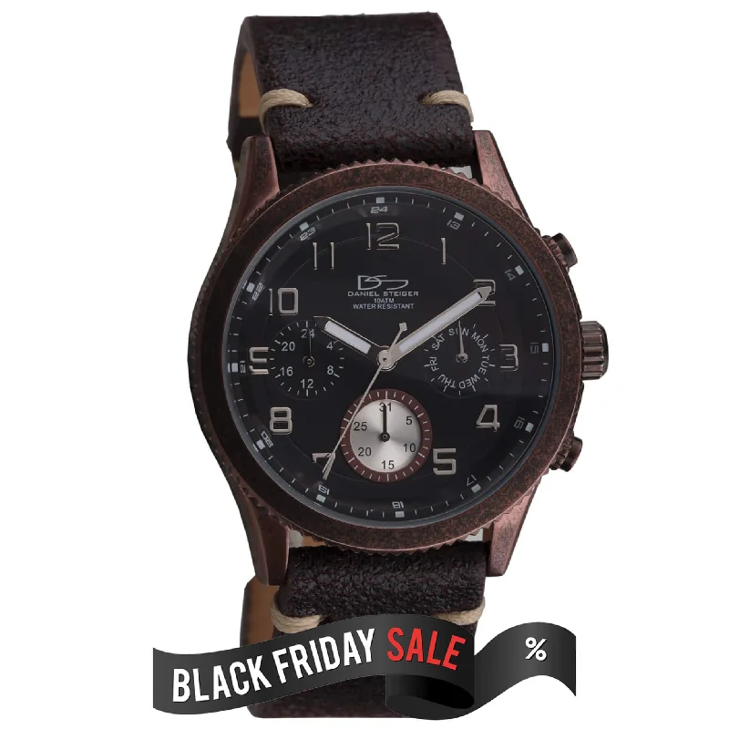 fashion-forward watches for men -Olympia Antique Black Watch