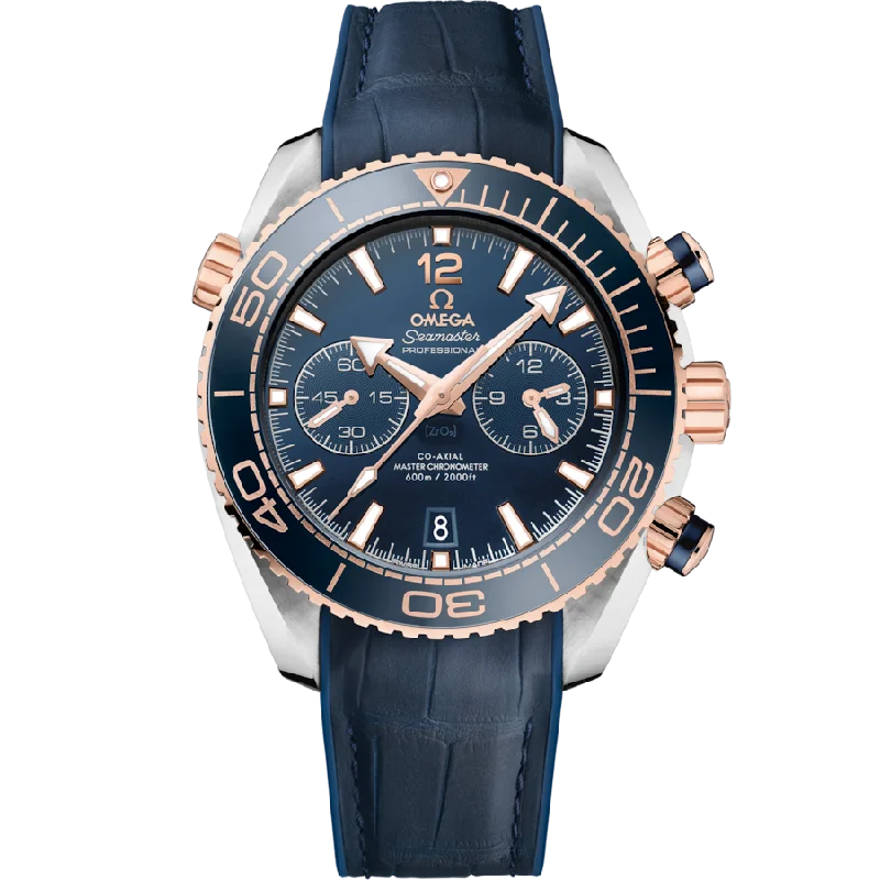 top-rated watches for men with large dial -Omega Seamaster Planet Ocean 600M Co‑Axial Master Blue Dial Men 45.5MM