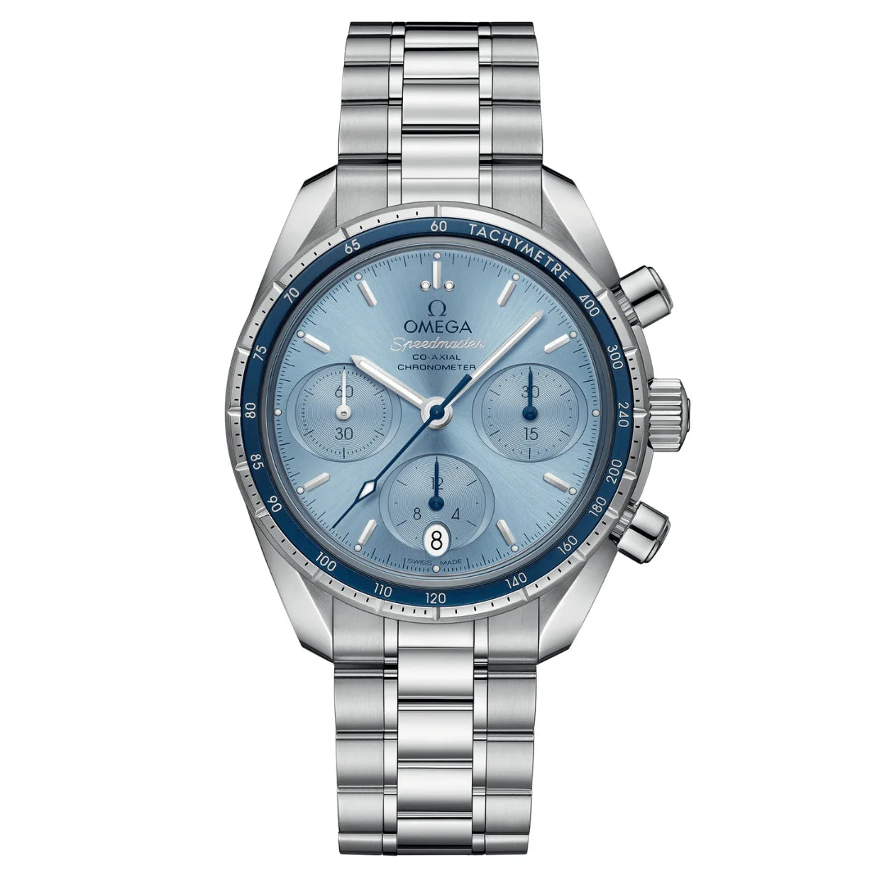 fashionable watches for young adults -Omega Speedmaster 38 Co‑Axial Blue Dial Men 38MM