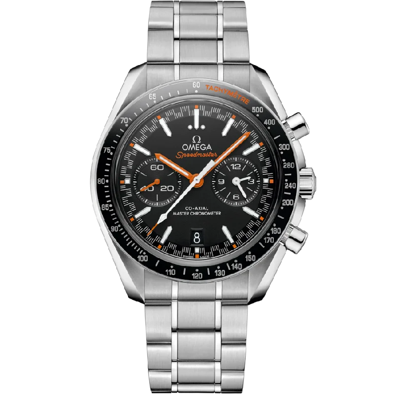 eco-friendly watches for men -Omega Speedmaster Racing Co Axial Master Chronometer Chronograph Black Dial Men 44.25MM