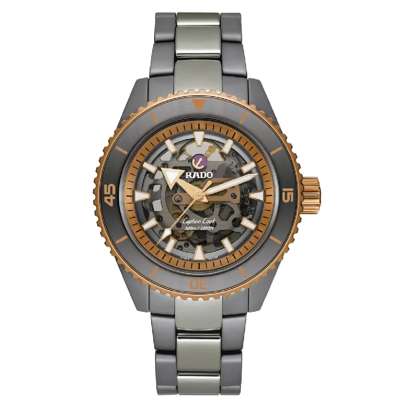 unique watches for birthday gifts -Rado Captain Cook Skeleton Dial Men 43mm