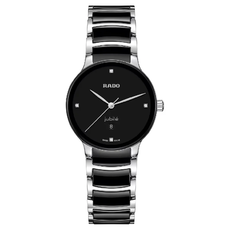 women’s watches with elegant diamond accents -Rado Centrix Black Dial Men 30.5mm