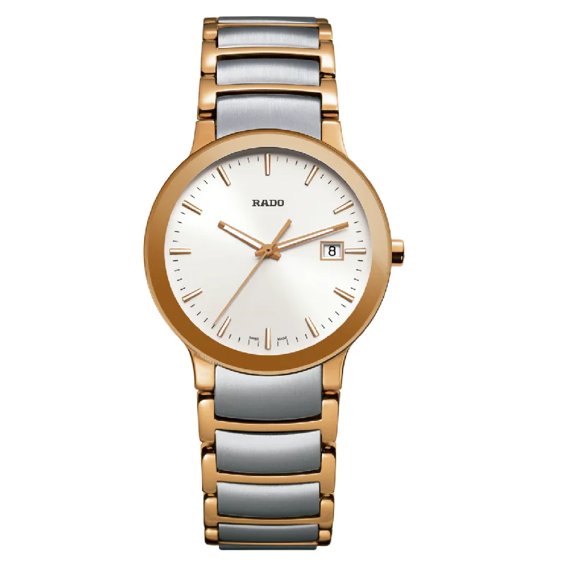 trendy watches for fashion-conscious women -Rado Centrix White Dial Men 28mm