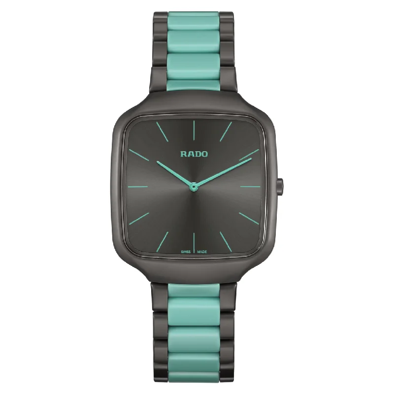 custom engraved watches for gifts -Rado True Grey Dial Men 37mm