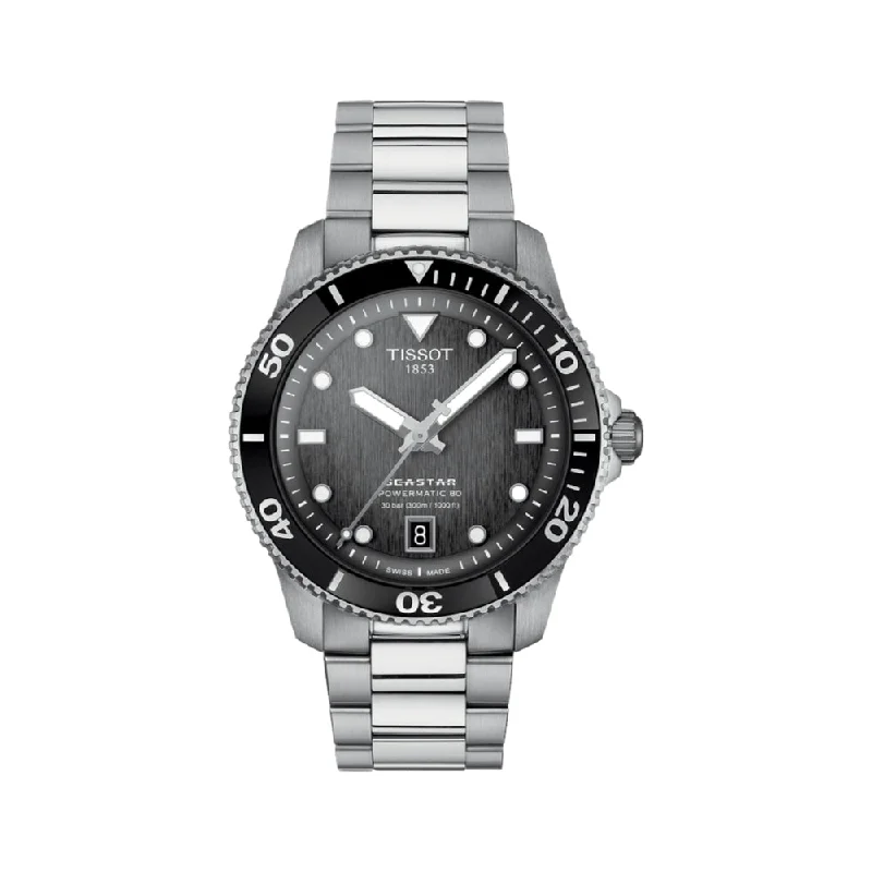 high-tech watches with fitness tracking -Seastar 1000 Automatic Black Dial, 40 mm